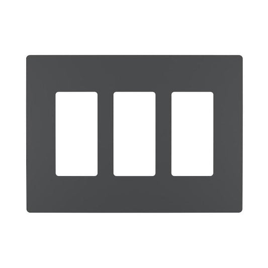 Legrand radiant 3-Gang Graphite Triple Decorator-ft Wall Plate-