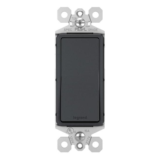 Legrand radiant 1-Switch 15/20-amp Single pole Graphite Indoor Rocker Master light switch-Each
