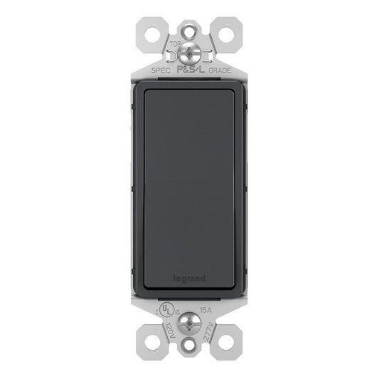 Legrand radiant 1-Switch 15-amp Single pole Graphite Indoor Rocker Master light switch-Each