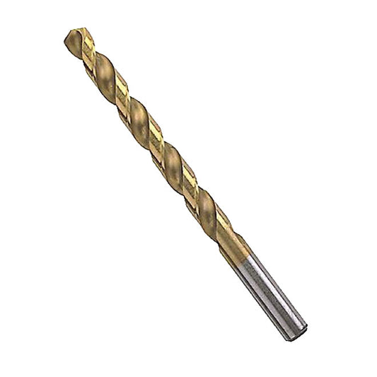 Bosch Titanium-Coated Twist Drill Bit - 3/8-in dia x 5-in L - 3-Flat Shank - 135° Split Point - Jobber Length - Each