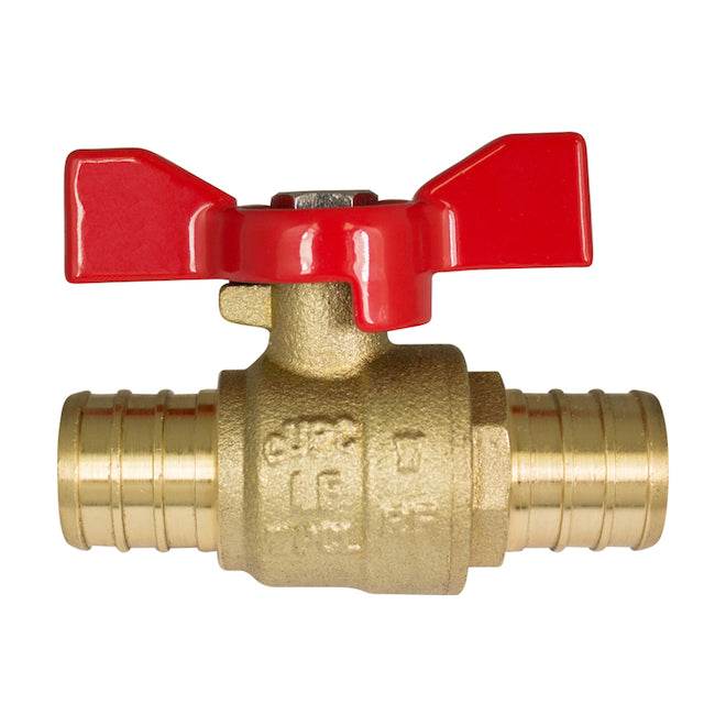 Waterline 3/4-in Brass Full Port T-Handle Ball Valve - Each