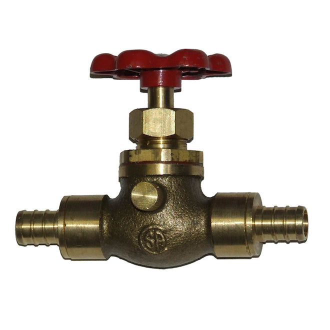 Waterline 1/2 po PEX Stop Valve with Waste - Each