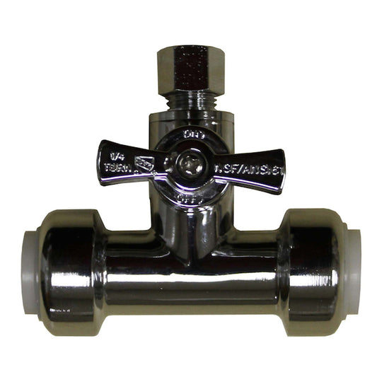 Waterline 1/2-in x 1/2-in x 3/8-in Compression Valve - Each