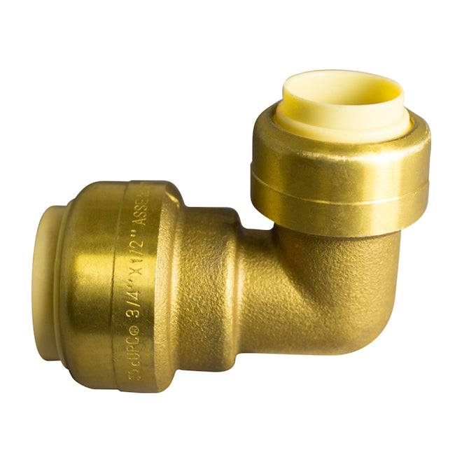 Waterline 3/4-in x 1/2-in 90-degree Brass Elbow - Each