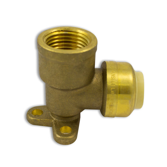 Waterline 1/2-in x 1/2-in diameter Brass Drop Ear Elbow - Each