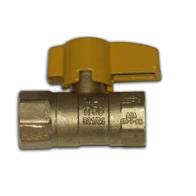 Ball Valve for Gas - Brass - 1/2" - 600 PSI - Each