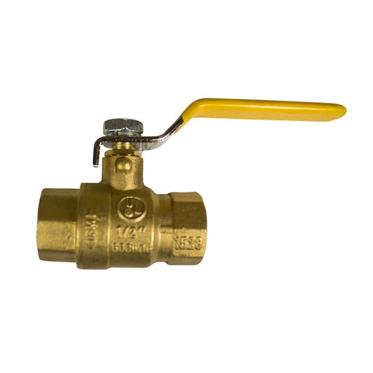 Waterline 1/2-in FIP Gas Valve with Lever Handle - Each