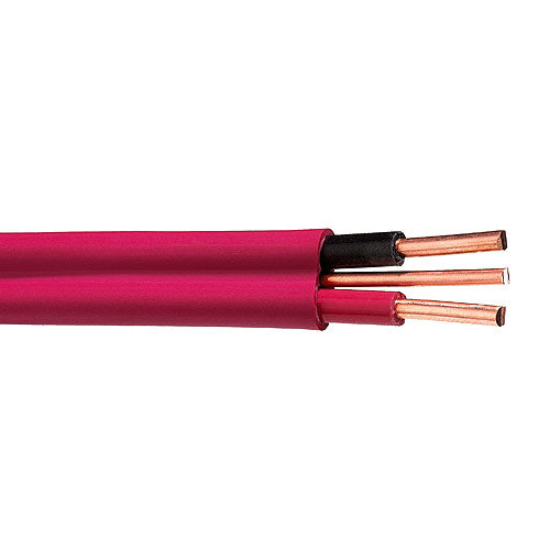 Southwire Romex Simpull 10 Gauge 2-Conductor NMD90 Red Jacketed Copper Electric Cable - 75-m-Roll
