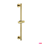 Round Single-Setting Slide Bar Adjustable Wall Mounted Brushed Gold Finish