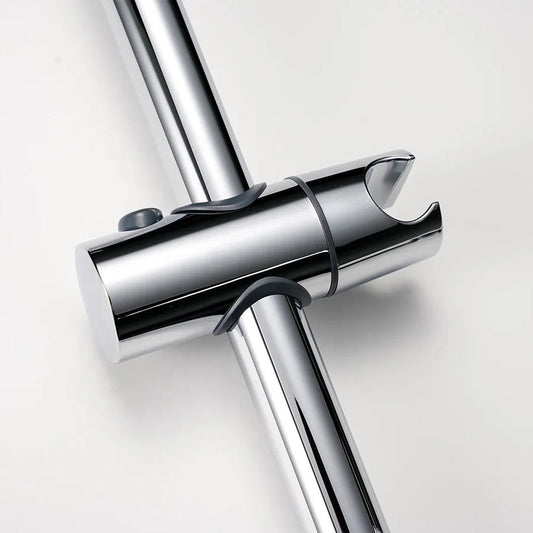 Round Single-Setting Slide Bar Adjustable Wall Mounted Chrome Finish