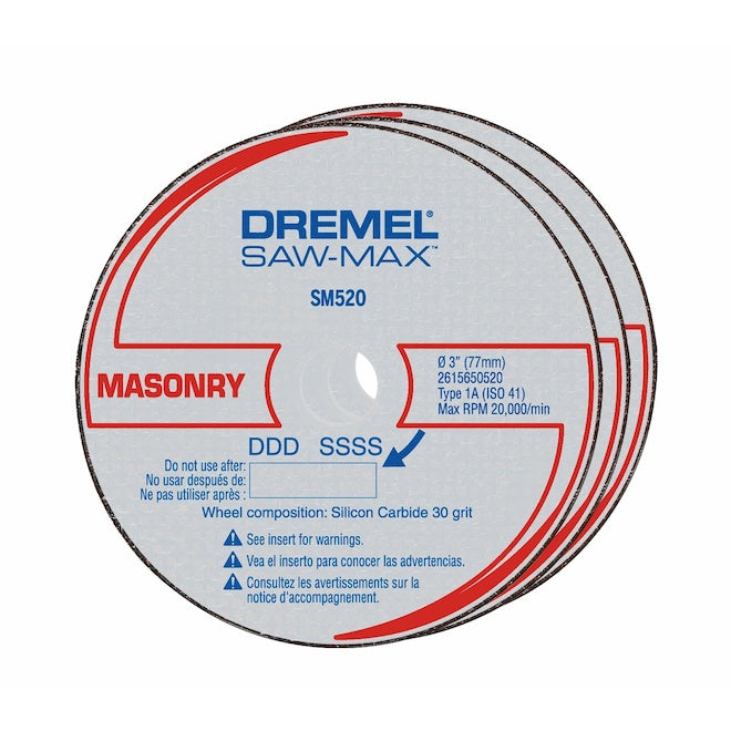 Dremel Masonry Cut-Off Wheels - 3-in - Silicone Carbide - Pack of 3 - Each