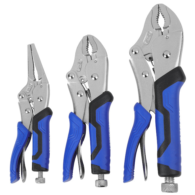 Locking Pliers Set - 3 Pieces - Each