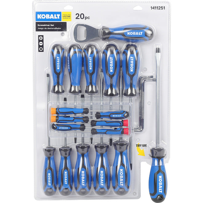 Kobalt Screwdriver Set, 20 Pieces - Each