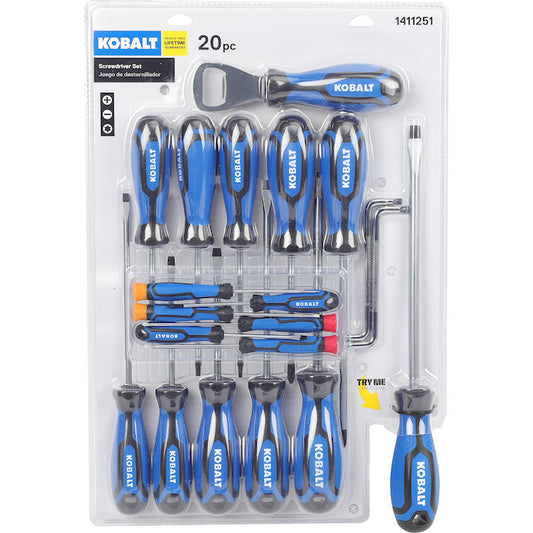 Kobalt Screwdriver Set, 20 Pieces - Each