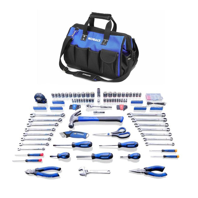 Kobalt Tool Kit - 276 Pieces - Black and Blue - Tote Bag - Each