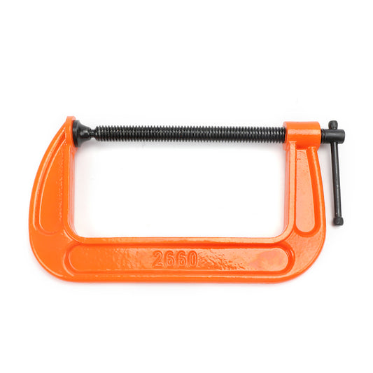 Pony 2600 6-in C-Clamp - Powder Coated Orange Finish - Each