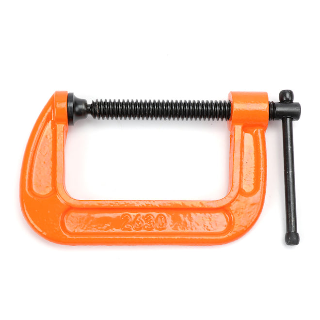 Pony 2600 3-in C-Clamp - Powder Coated Orange Finish - Each