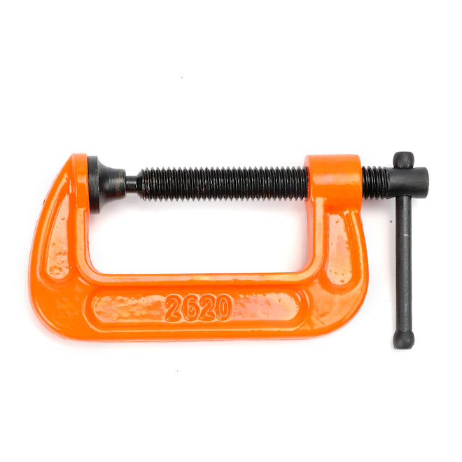 Pony 2600 2-in C-Clamp - Powder Coated Orange Finish - Each