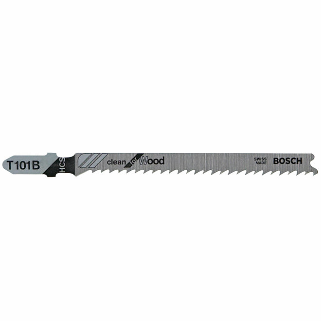 Bosch T-Shank Jigsaw Blades - 4-in L - 10-TPI - High-Carbon Steel - 5 Per Pack - Each