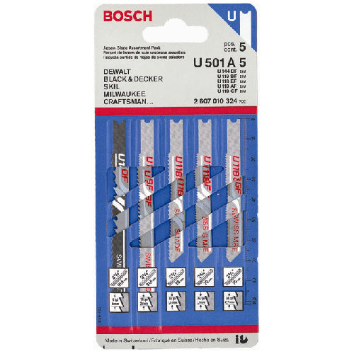 Bosch Jigsaw Blade Kit - U-Shank - Bi-Metal - Set of 5 - Each