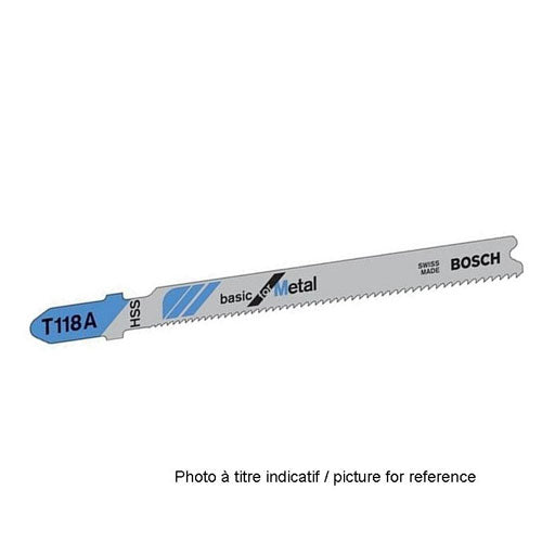 Bosch T-Shank Jigsaw Blades - 6 TPI - High-Carbon Steel - T Shank - 5 Per Pack - 4-in L - Pack