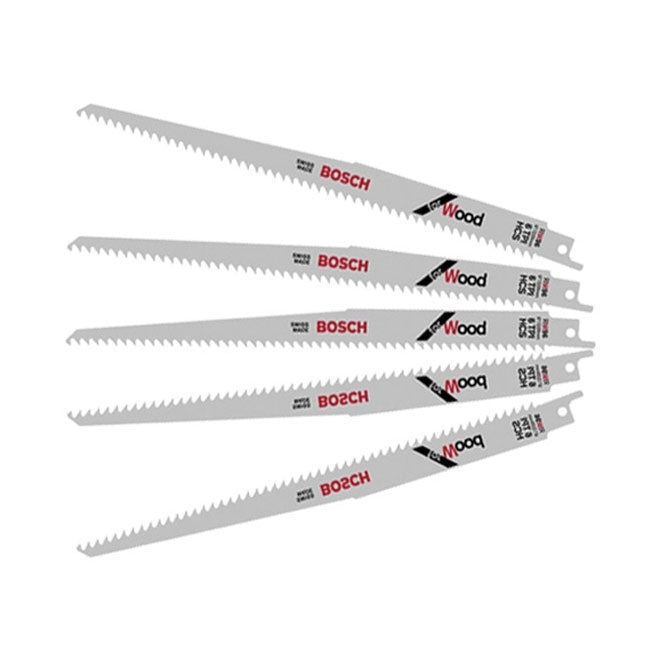 Bosch High Carbon Steel Reciprocating Wood Saw Blades - 12-in L - 6 TPI - 5 Per Pack - Pack