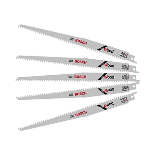 Bosch High Carbon Steel Reciprocating Wood Saw Blades - 12-in L - 6 TPI - 5 Per Pack - Pack