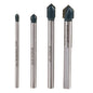 Bosch Glass and Tile Drill Bit - 4-Piece Set - Carbide-Tipped - 3-Flat Shank - Each