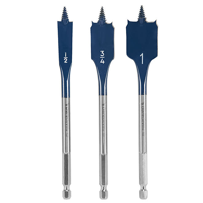 Bosch DareDevil Standard Spade Drill Bits - Metal - 3 Per Pack - 6-in L - Each