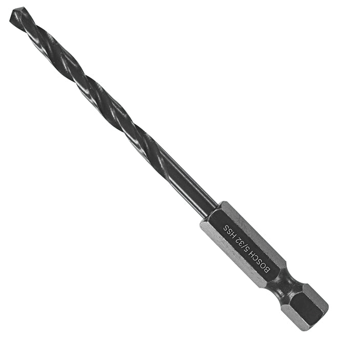 Bosch Impact Drill Bit - 5/32-in dia x 3 1/8-in L - 1/4-in Hex Shank - 135° Split Point - Black Oxide - Each