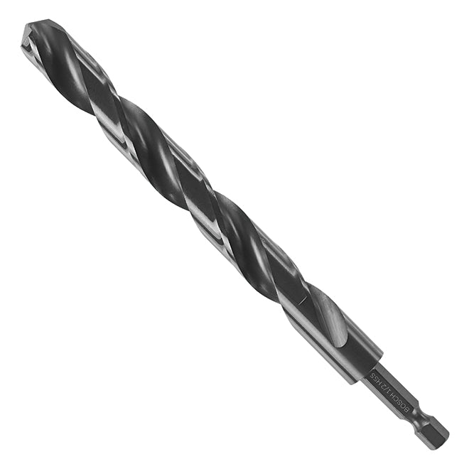 Bosch Impact Drill Bit - 1/2-in Dia x 6-in L - 135° Split Point - Hex Shank - Black Oxide-Coated - Each