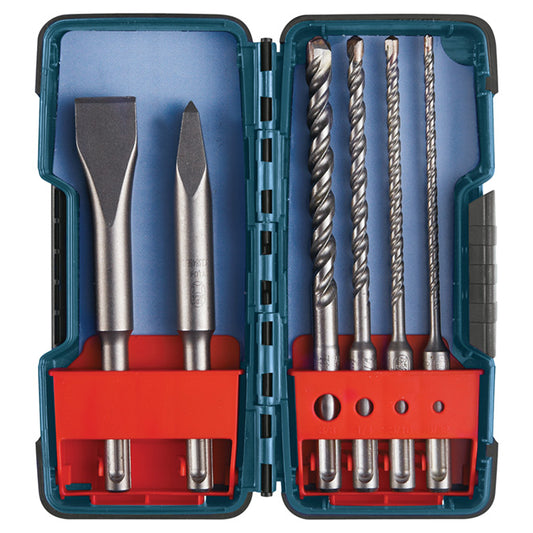 Bosch Masonry Drill Bit Set - Percussion - Carbide - SDS-Plus - Hard Case - Each