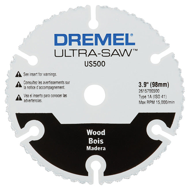 Dremel Ultra-Saw Wood Cut-Off Wheel - Carbide Steel - 1 Per Pack - 4-in Dia - Each