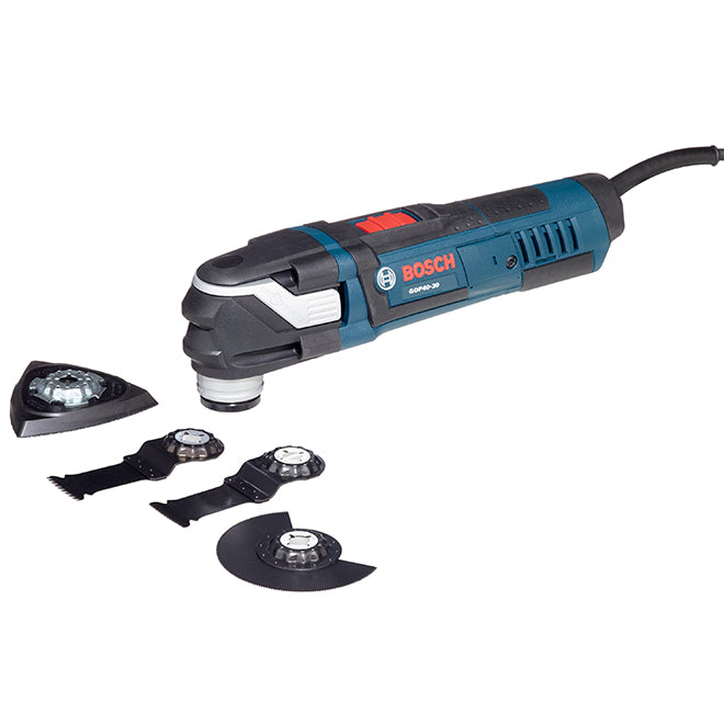 Bosch StarlockPlus 30-Pc Oscillating Multi-Tool Kit with Case - 4-A Motor - Variable Speed Dial - Each