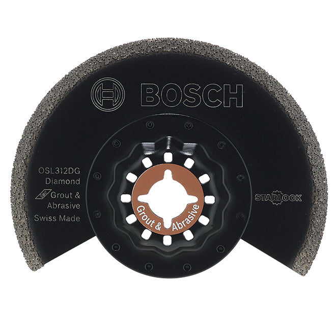 Bosch Starlock Oscillating Grout Blade - Diamond Grit - 1 Per Pack -3-in L x 3 1/2-in W - Each