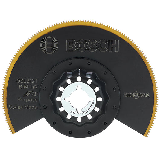 Bosch Starlock Oscillating Segmented Blade - Titanium Coated Bi-Metal - 1 Per Pack - 3-in L x 3 1/2-in W - Each