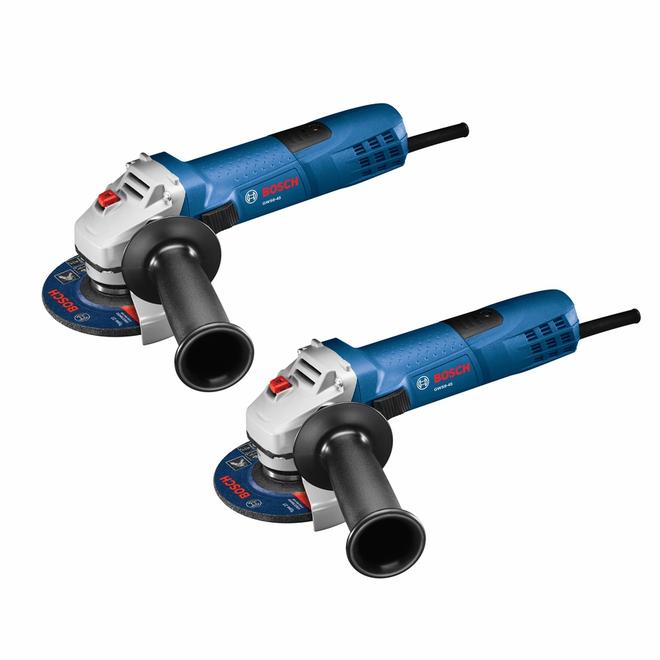 Bosch 4 1/2-in Duo Small Corded Angle Grinders 7.5-Amp Motor 11000 RPM and 2-Position Side Handle - Each