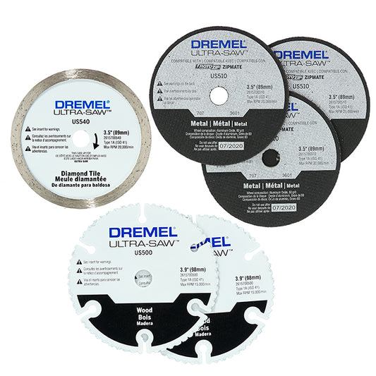 Dremel Ultra-Saw Cut-Off Wheels - Multi-Purpose - Set of 6 - Assorted Sizes - Each