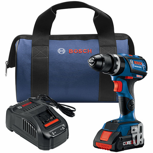 Bosch Connected-Ready 1/2-in Hammer drill with 18-Volt Li-Ion Battery - Brushless Motor - LED Light - Each