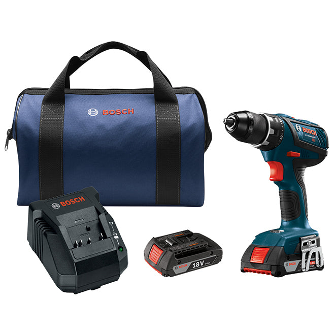 Bosch Brute Tough 18-Volt 1/2-in Cordless Drill with Batteries and Charger - Brushless Motor - Variable Speed - Each