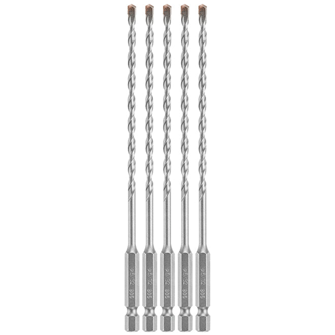 Bosch Impact Tough Masonry Drill Bit - Carbide Tipped - Hex Shank - 6-in L x 5/32-in Dia - Each