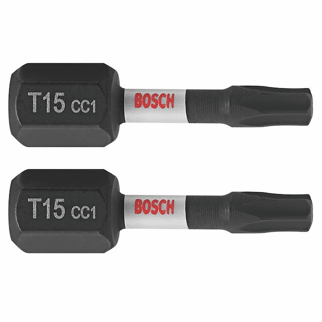 Bosch Steel 1-in T15 Impact Driver Bits - Hex Shank - 2 Pieces - Each