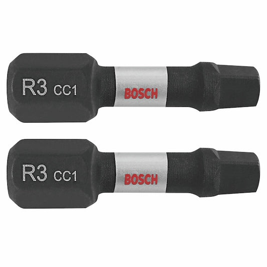 Bosch Impact Drill/Driver 1-in Steel #2 Square 2-Bit Set - Hex Shank - Each