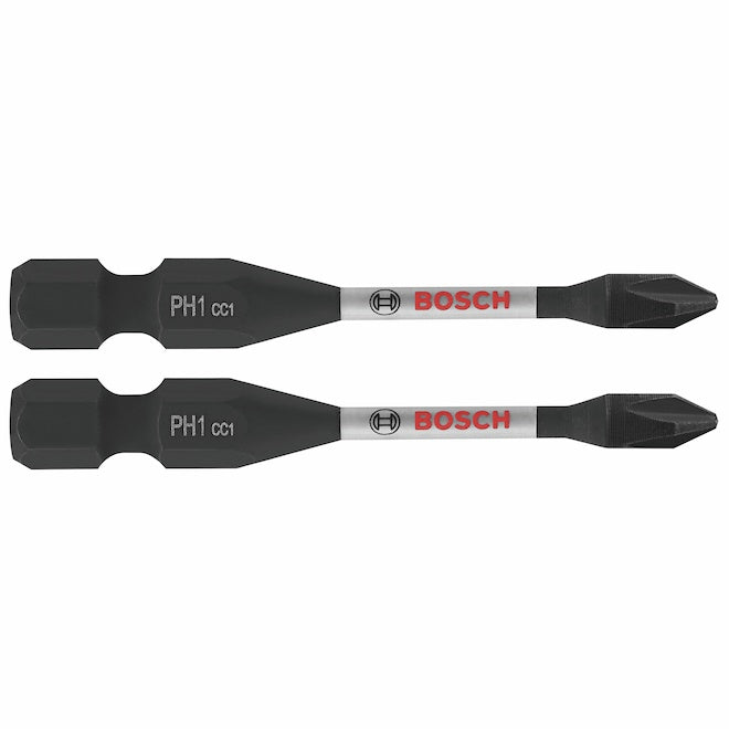 Bosch Impact Drill/Driver 2-in Steel #1 Phillips 2-Bit Set - Hex Shank - Each