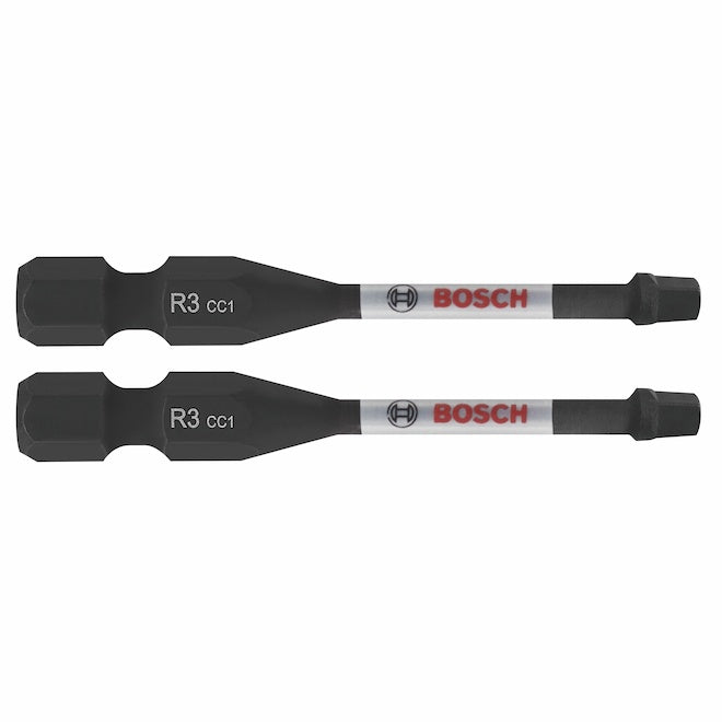 Bosch Impact Driver 2-in Steel #3 Square 2-Bit Set - Hex Shank - Each