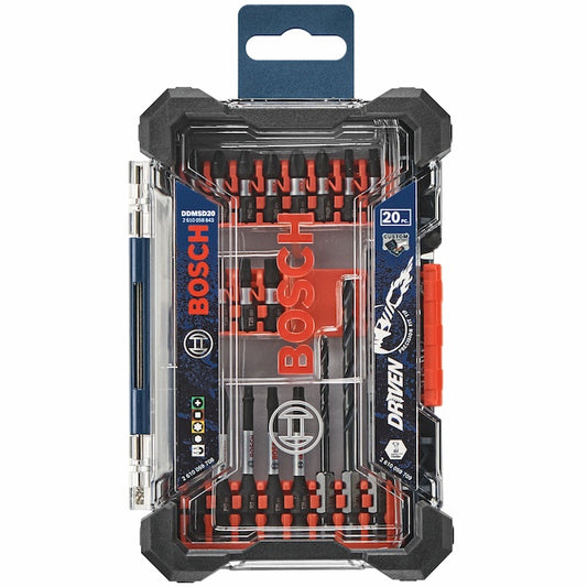 Bosch Impact Drill/Driver Bit Set - Steel - 20 Pieces - Each