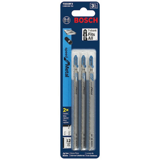 Bosch 3-Piece T-Shank Bi-Metal Jigsaw Blade Kit - Each