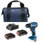 Bosch 18 V Compact Brushless 1/2-in Drill/Driver Kit with 2 SlimPack Batteries - Each