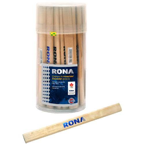 Rona Carpenter Pencils - Natural Wood - 40-Pack - 7-in - Box