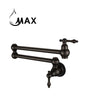 Pot Filler Faucet Double Handle Traditional Wall Mounted With Accessories 22" Oil Rubbed Bronze Finish